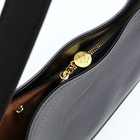 Сумка - мешок женская на молнии, 40×3×36 см, серая/чёрная - Фото 4