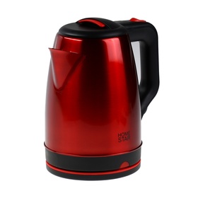 Чайник электрический Homestar HS-1003, металл, 1.8 л, 1500 Вт, красный