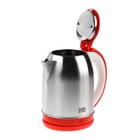 Чайник электрический Homestar HS-1054, металл, 2.3 л, 1500 Вт, серебристо-красный - фото 51575437 Чайник электрический Homestar HS-1054, металл, 2.3 л, 1500 Вт, серебристо-красный - фото 51575437