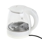 Чайник электрический Homestar HS-1053, стекло, 1.2 л, 1500 Вт, белый - фото 24392877 Чайник электрический Homestar HS-1053, стекло, 1.2 л, 1500 Вт, белый - фото 24392877