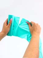 Мешки для мусора в рулоне ПСД 60 л, бирюзовые, 18 мкм 10 шт. 58×62 см - Фото 4