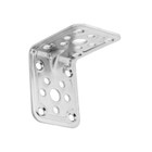 Уголок крепёжный, усиленный, 62х62х50х2 мм, цинк, в упаковке 100 шт. (комплект 100 шт) - фото 24299666