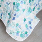 Покрывало Эвкалипт 200х210см, б/з синий, бязь 120г/м, хл 100% - фото 24299746