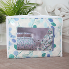 Покрывало Эвкалипт 200х210см, б/з синий, бязь 120г/м, хл 100% - фото 24299749