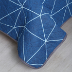 Покрывало Полигоны 180х210см, темно-синий, бязь 120г/м, хл 100% - фото 24299758