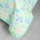 Покрывало Совушки 110х140см, фисташка, бязь 120г/м, хл 100% - фото 24299788