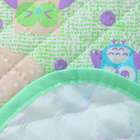 Покрывало Совушки 110х140см, фисташка, бязь 120г/м, хл 100% - фото 24299789