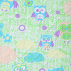 Покрывало Совушки 110х140см, фисташка, бязь 120г/м, хл 100% - фото 24299790