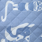 Покрывало Кошкин дом 150х210см, темно-синий, бязь 120г/м, хл 100% - фото 24299834