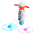 Волчок с запуском "Ракета", 1 волчок, 2 летающих диска , в ПАКЕТЕ - фото 24665617