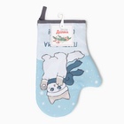 Варежка-прихватка новогодняя «Доляна. Снежная зима», 20?28 см, 35% хлопок, 65% п/э, ватин 250 г/м? (комплект 2 шт) - фото 59815932