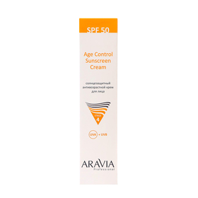Крем для лица солнцезащитный SPF 50 Aravia Professional антивозрастной, 100 мл