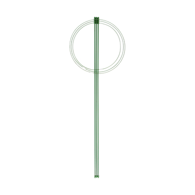 Кустодержатель, 3 кольца, d=30-28-26 см, h=90 см, металл, зелёный