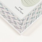 Фоторамка пластик 10х15 см "Двойная коса" серебро с голографией 13,5х18,7 см - фото 24554618