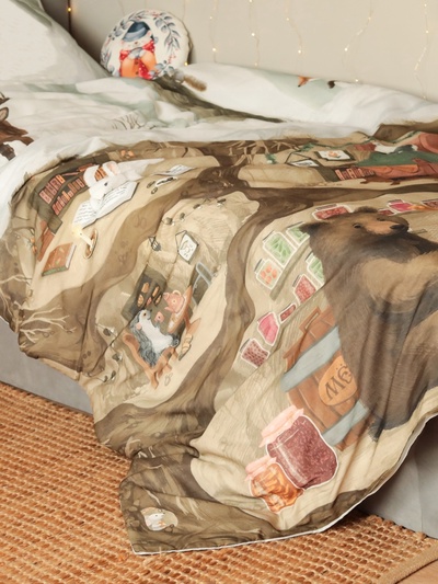 Постельное бельё 1.5-спальное «Этель. Зимой в берлоге», бязь