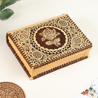 Шкатулка-книжка "Цветок", 19х14х5 см, береста - фото 24347798