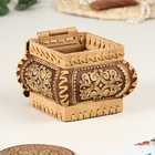 Ларчик "Малыш Цветочки", 12х12х9 см, береста - фото 24431867