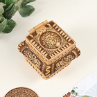 Ларчик "Малыш Цветочки", 12х12х9 см, береста - фото 24431868