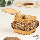 Ларчик "Малыш Ягодки", 12х12х9 см, береста - фото 24431871