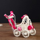 Корзина декоративная "Коляска с розовым бантиком" 9х7,5х13,5 см - Фото 4