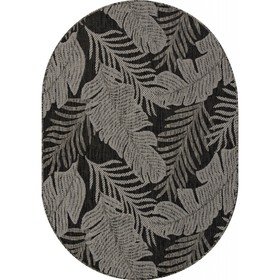 Ковёр овальный Kair, размер 100x200 см, дизайн black-gray