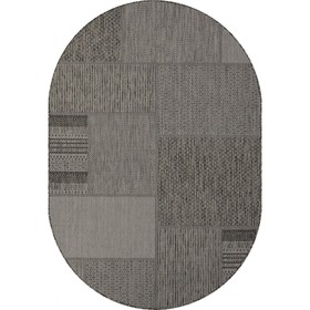 Ковёр овальный Kair, размер 200x290 см, дизайн black-gray