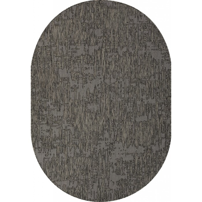 Ковёр овальный Kair, размер 120x170 см, дизайн black-gray