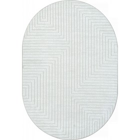 Ковёр овальный Sirocco, размер 80x150 см, дизайн white/beige