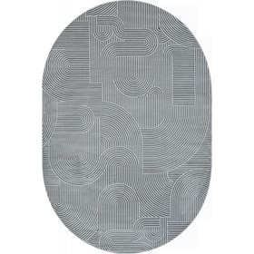 Ковёр овальный Sirocco, размер 80x150 см, дизайн d.grey/grey