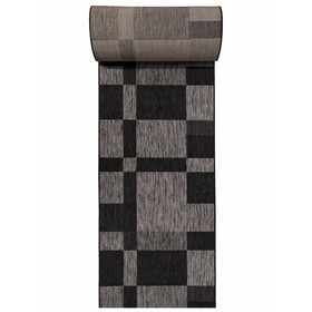 Ковровая дорожка Viva, размер 100x3000 см, дизайн d.gray-black