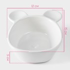 Конфетница керамическая Доляна «Мишка Отто», 290 мл, 15×12×5 см, цвет белый - Фото 3