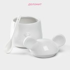 Сахарница Доляна «Мишка Отто», 400 мл, 11×12×12.5 см, белая - Фото 2