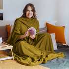 Плед с рукавами Оливка 150х200см, 27х52см, аэрософт 190г/м, пэ100% - фото 24665656