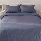 Комплект IDEASON 2сп (под 175х215см, навол 50х70см 2шт)графит, поплин 130г/м, хл100% - фото 24300049