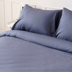 Комплект IDEASON 2сп (под 175х215см, навол 50х70см 2шт)графит, поплин 130г/м, хл100% - фото 24300050