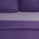 Постельное бельё Павлайн 2сп тёмно-фиолетовый+серый 175х215, 180х215, 70х70см 2шт полисатин 70г/м, полиэстер 100% - фото 25282383