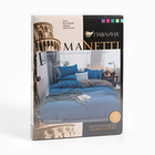 Постельное бельё Павлайн 2сп небесный+серый 175х215, 180х215, 70х70см 2шт полисатин 70г/м, полиэстер 100% - фото 24487254