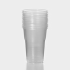 Стакан одноразовый пластиковый «Факел», 500 мл, цвет прозрачный, 100 шт/уп - Фото 2