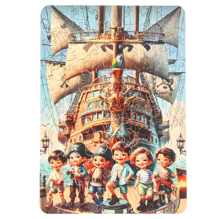 Пазл «Дети-пираты» 20х29см, 124 детали - Фото 1