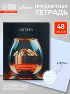 Предметная тетрадь по алгебре Calligrata TOP «Школьный стиль», 48 листов, в клетку, со справочным материалом, пластиковая обложка - Фото 1