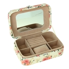 Шкатулка кожзам под часы 1 отделение и бижутерию "Розовые пионы" 7х22х14,5 см - Фото 2