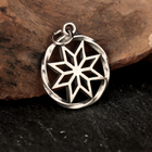 Славянский оберег "Алатырь", 3 гр, 24х21 мм - фото 24461307