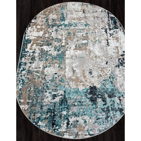 Ковёр овальный Paradize, размер 100x200 см, дизайн grey/turquoise