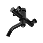 УЦЕНКА Смеситель для ванны ZEIN Z3491, изогнутый излив, душевой набор, нержавеющая сталь, черный - Фото 2