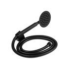 УЦЕНКА Смеситель для ванны ZEIN Z3491, изогнутый излив, душевой набор, нержавеющая сталь, черный - Фото 6