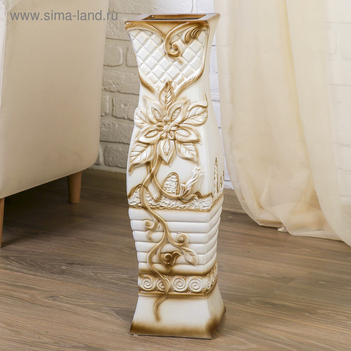 ваза керамика напольная 60 см цветущая лилия - Фото 1