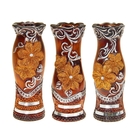 ваза керамика 30 см цветок жемчужина коричневый (3 вида) - Фото 2