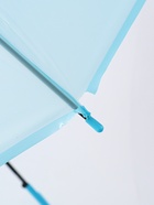 УЦЕНКА Зонт - трость полуавтоматический «Однотон», 8 спиц, R = 46/55 см, D=110 см, цвет голубой - Фото 7