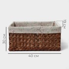 Корзины для хранения LaDо́m, 4 шт., ручное плетение, солома, коричневые - Фото 3