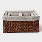 Корзины для хранения LaDо́m, 4 шт., ручное плетение, солома, коричневые - Фото 9
